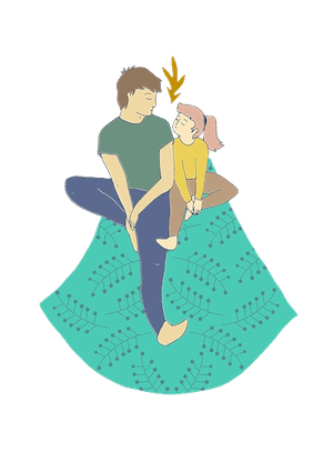 dessin d'un père et sa fille